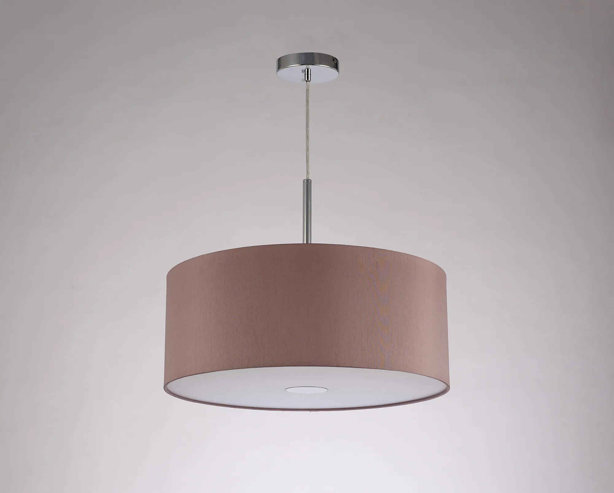 Baymont 50cm Pendant 1 Light Polished Chrome, Taupe/Halo Gold, Frosted Diffuser DK0145  Deco Baymont CH TA